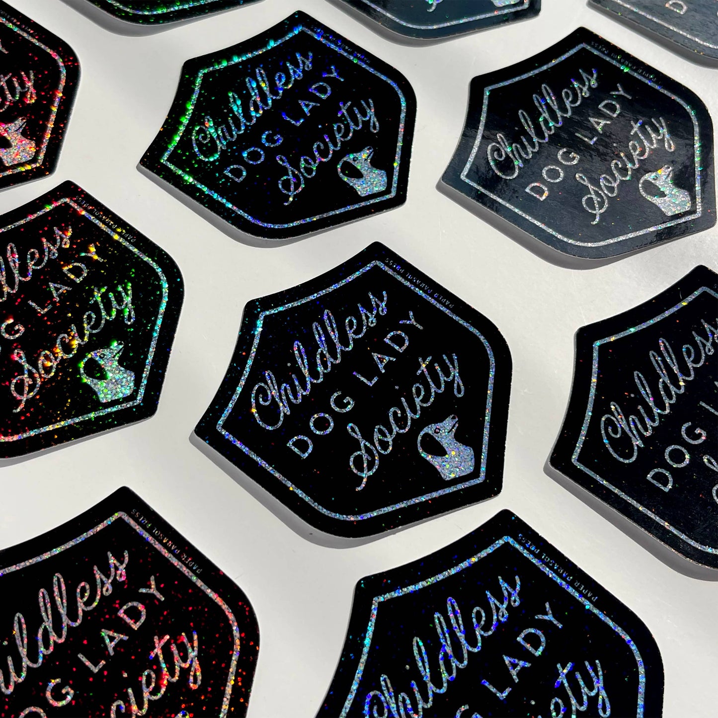 Childless Dog Lady Society Stardust Glitter Sticker