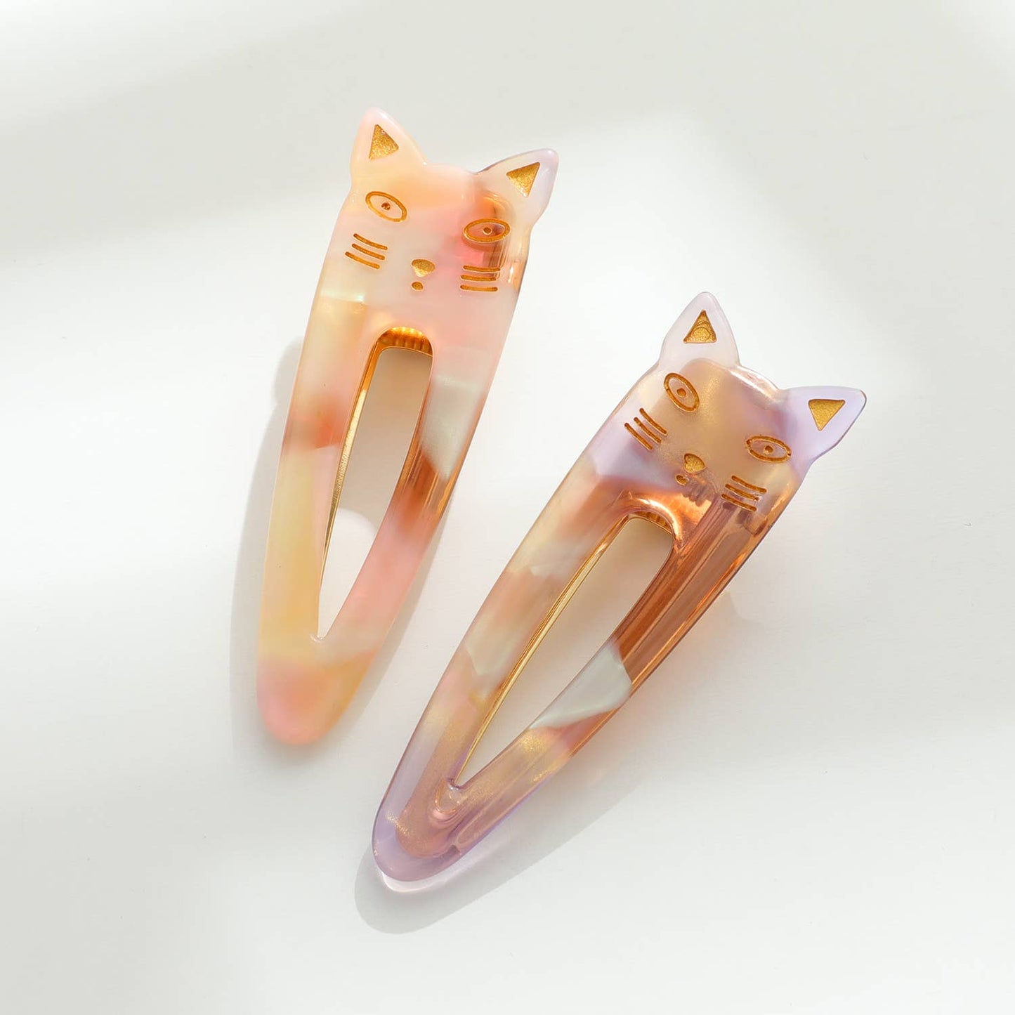 Pointed Cat Face Barrette Hair Clip