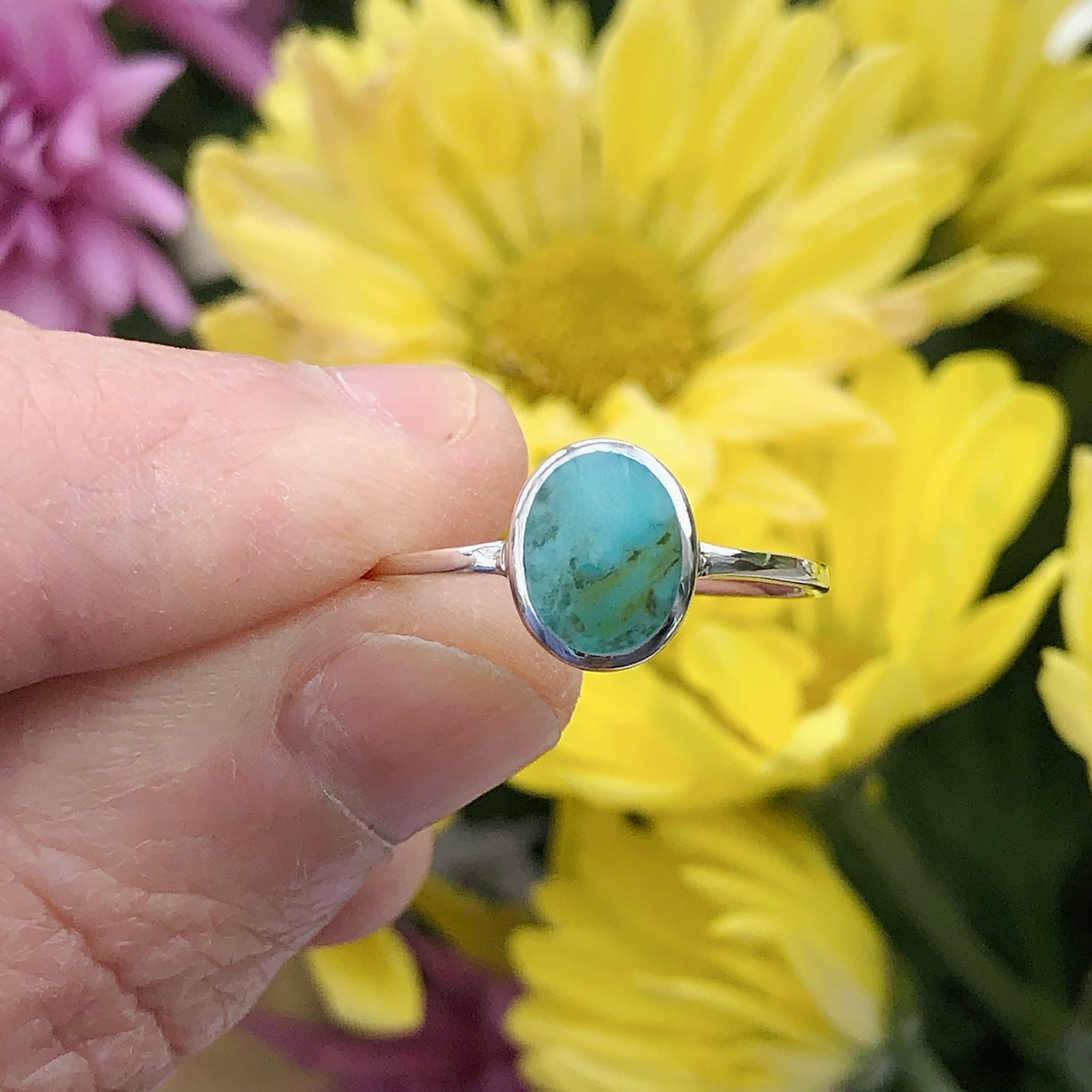 Small Oval Turquoise Ring