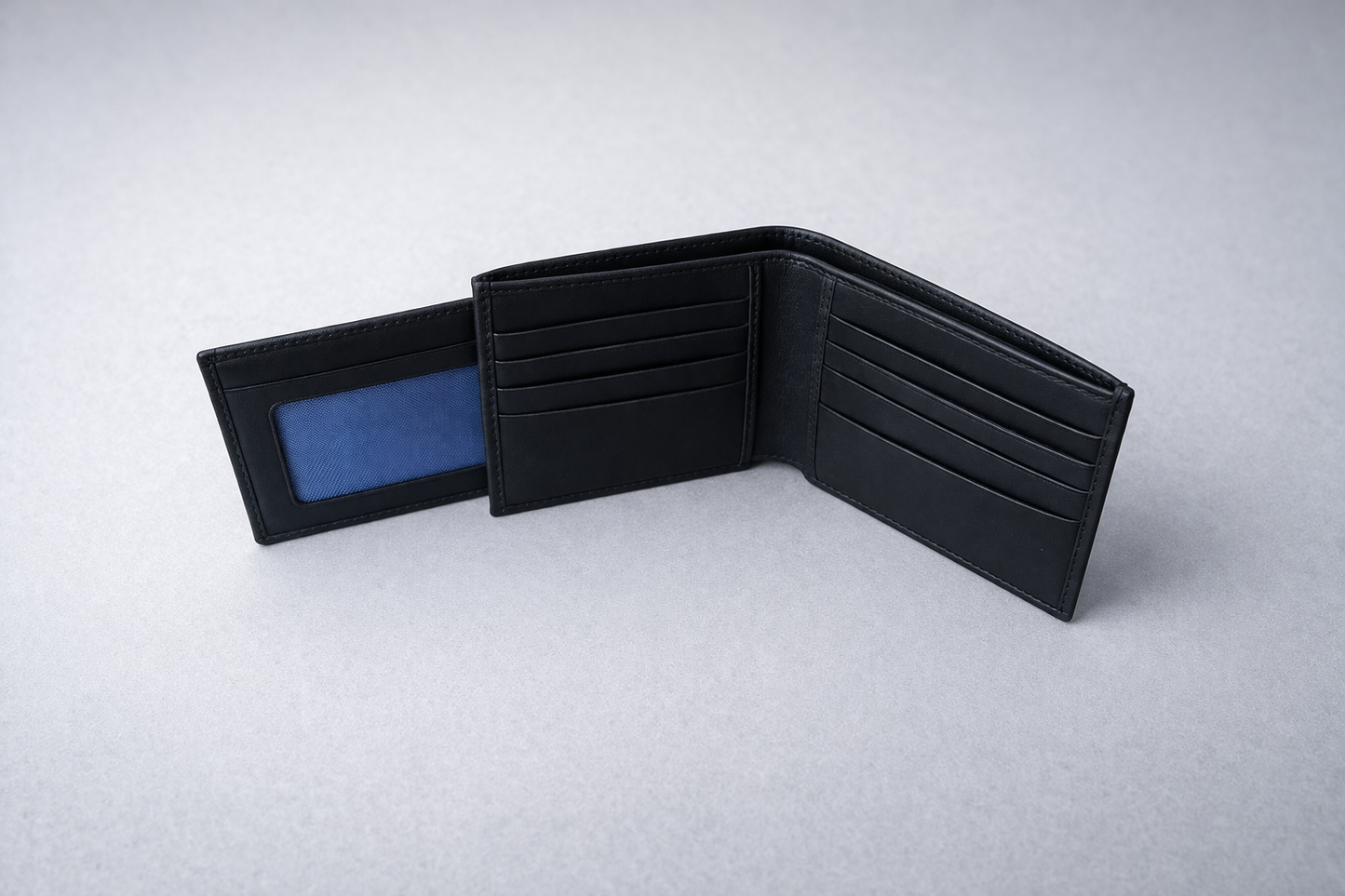 Leather Wallet with Card Holder, Bifold Kangaroo Wallet