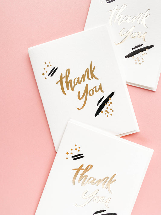 Thank You Paint - Letterpress Foil Thank You Greeting Card