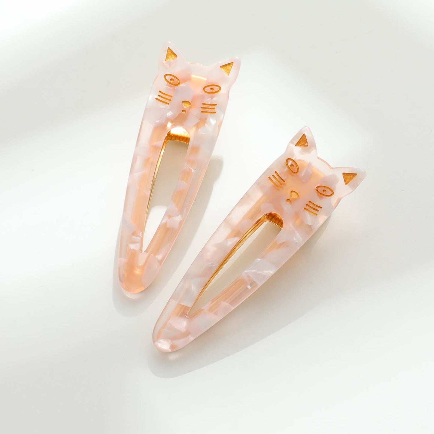 Pointed Cat Face Barrette Hair Clip