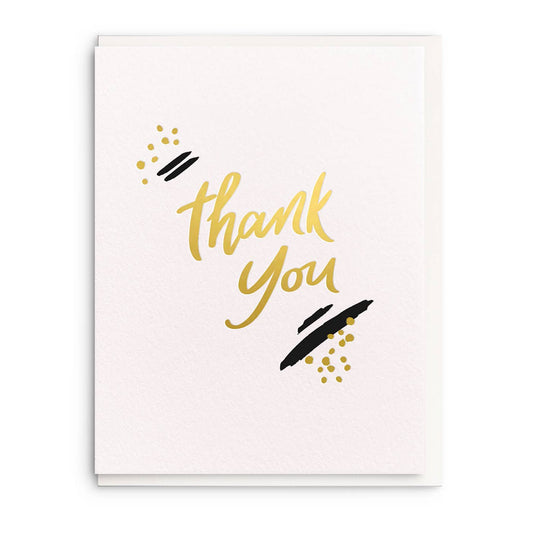 Thank You Paint - Letterpress Foil Thank You Greeting Card