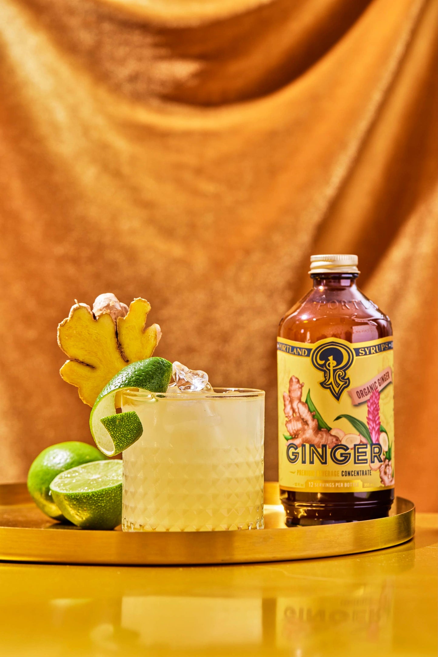 Ginger Syrup 12oz  - cocktail / mocktail beverage mixer