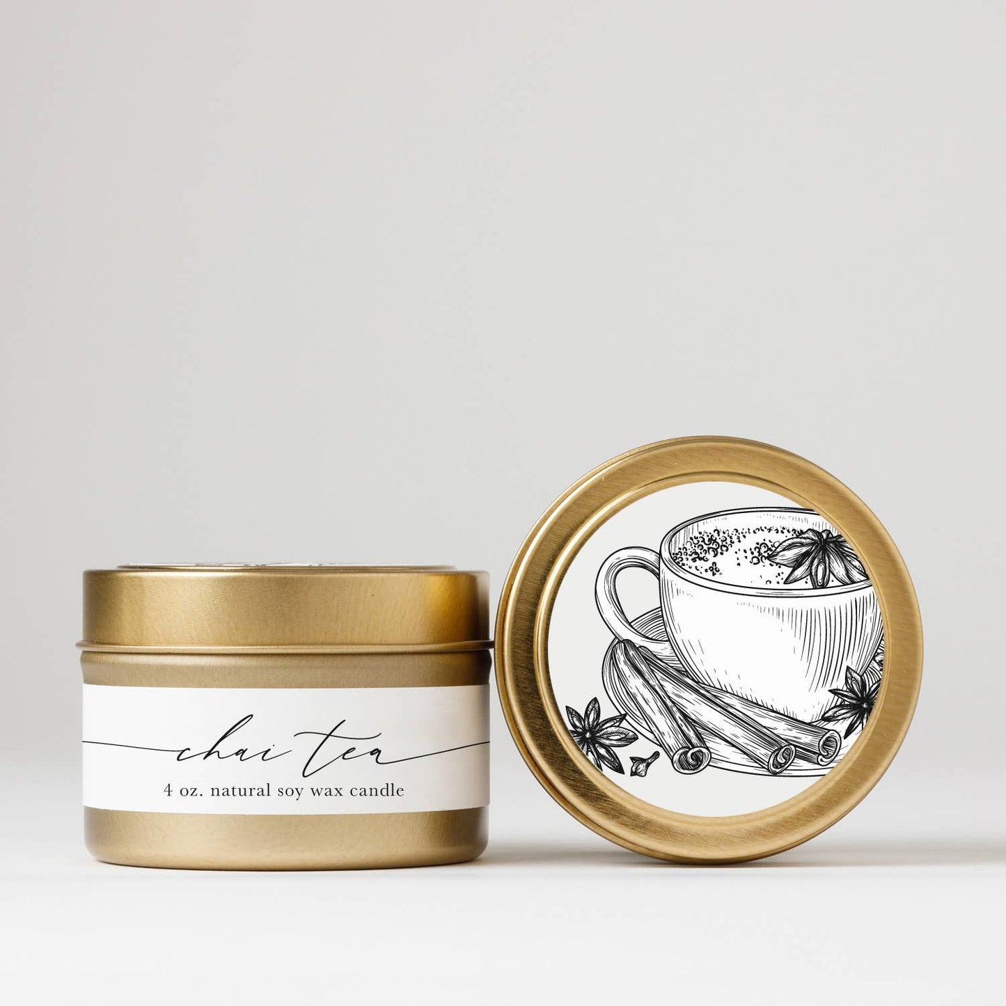 Chai Tea : Tin Soy Candle