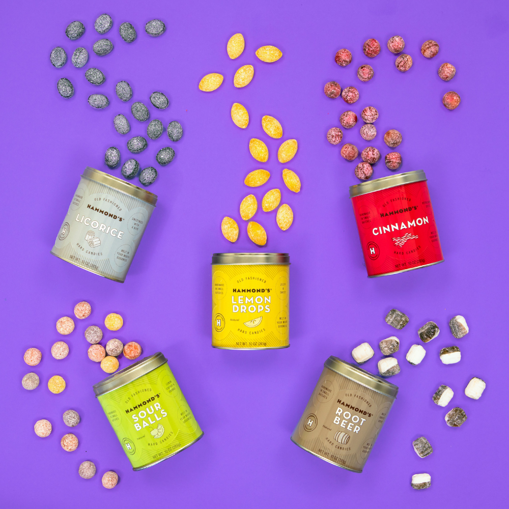 Old-Fashioned Pantry Candy - Natural Lemon Drops - 10 oz Tin
