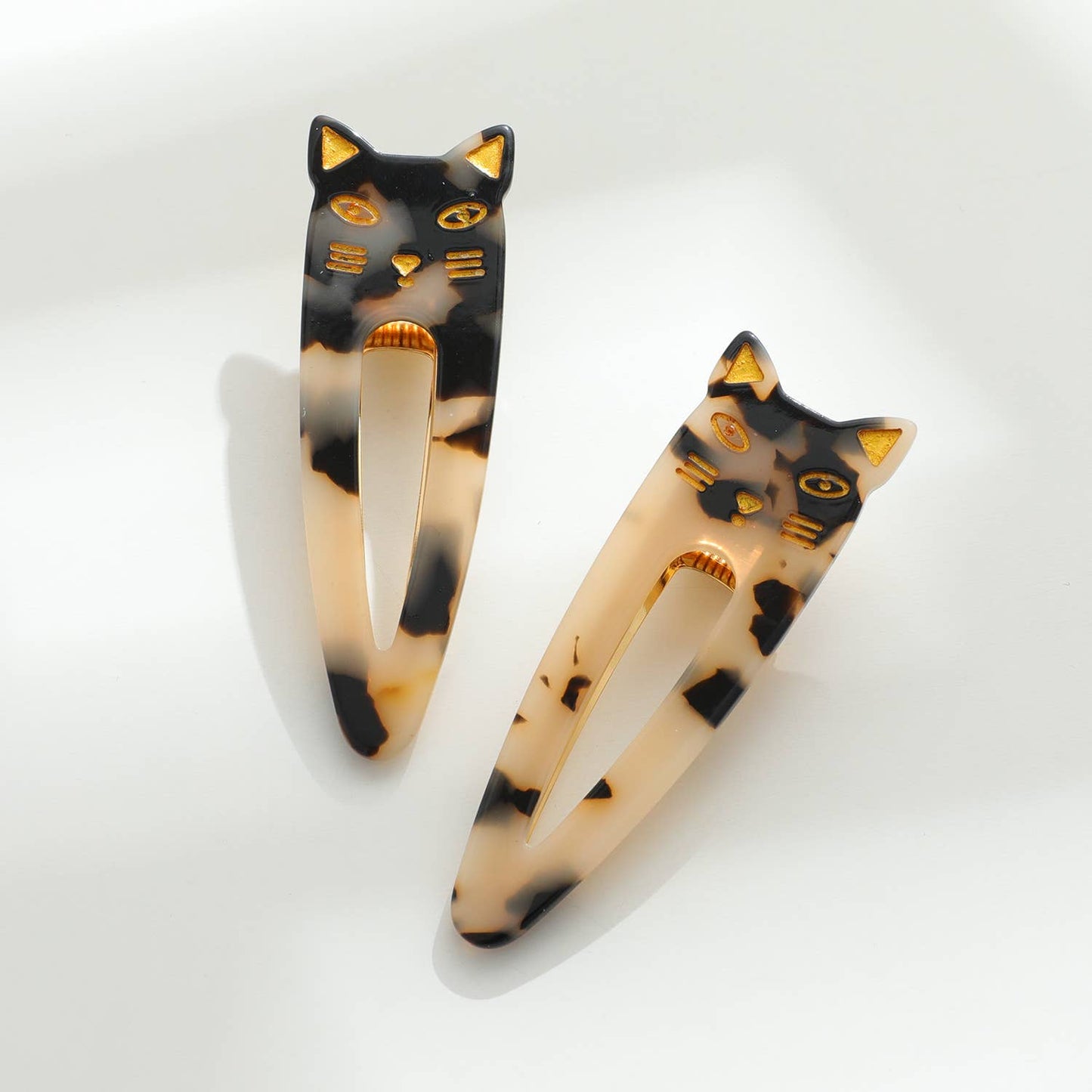 Pointed Cat Face Barrette Hair Clip