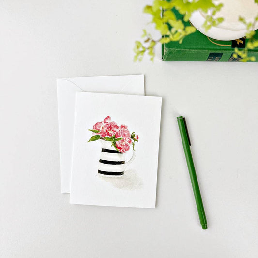 Peony - Flower notecard