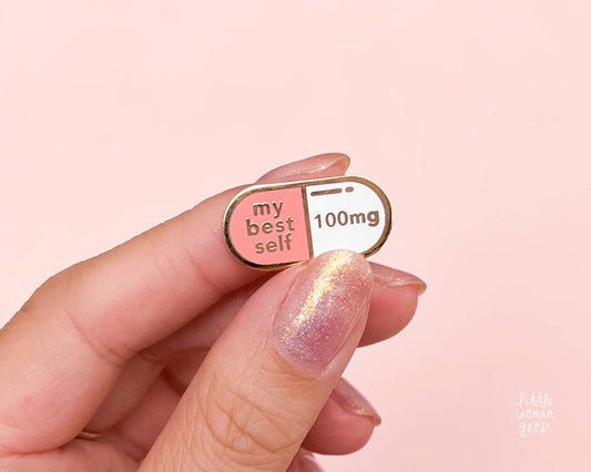My Best Self Pill Enamel Pin