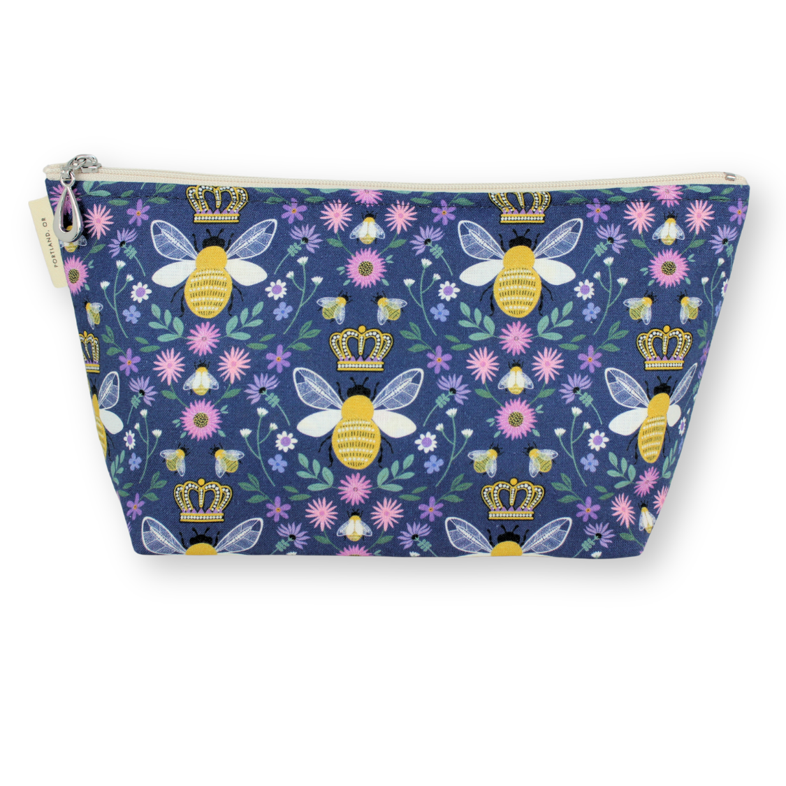 The Medium Makeup Bag | Lined Zip Pouch | Cotton