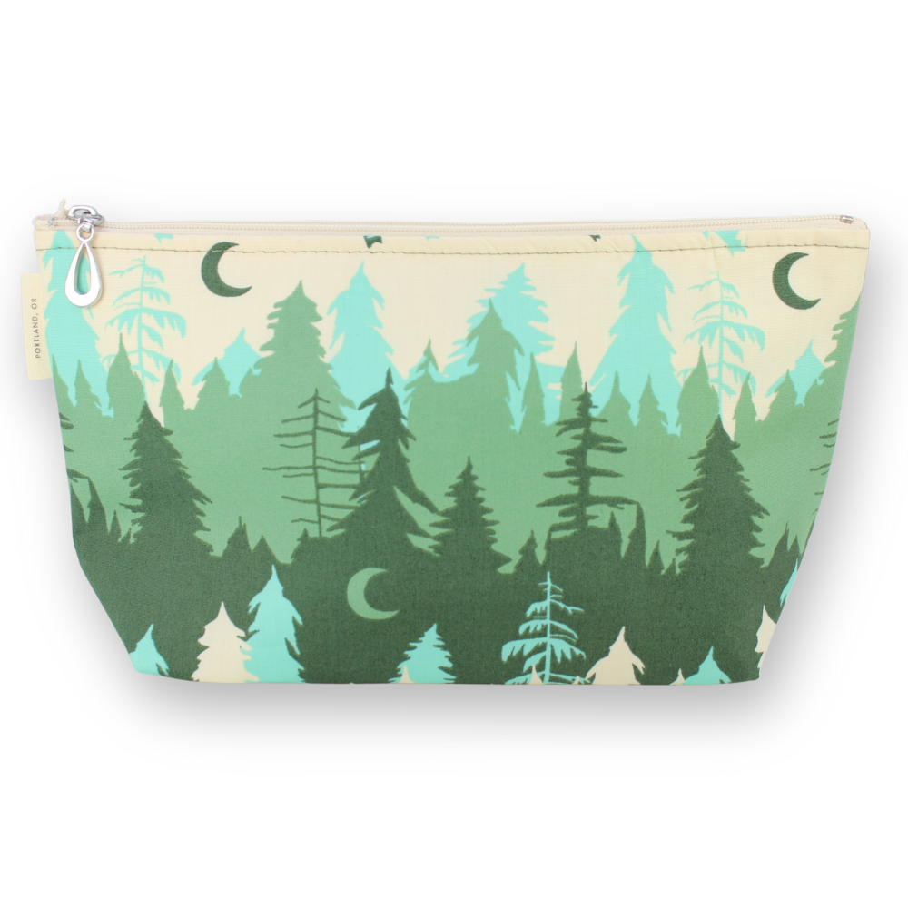 The Medium Makeup Bag | Lined Zip Pouch | Cotton