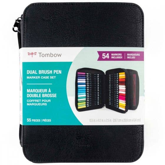 54pc Set With Zipper Marker Case, Black