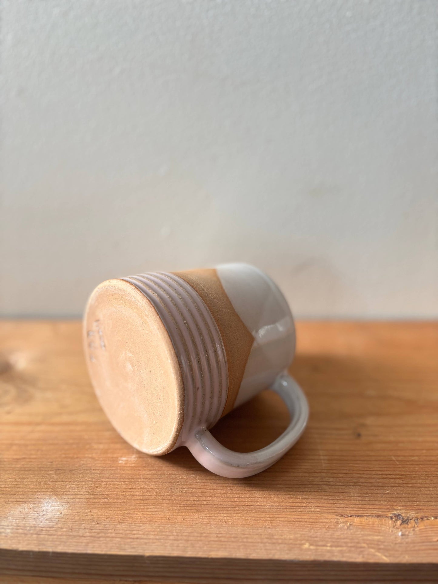 Ceramic Reeded Mug - Handmade