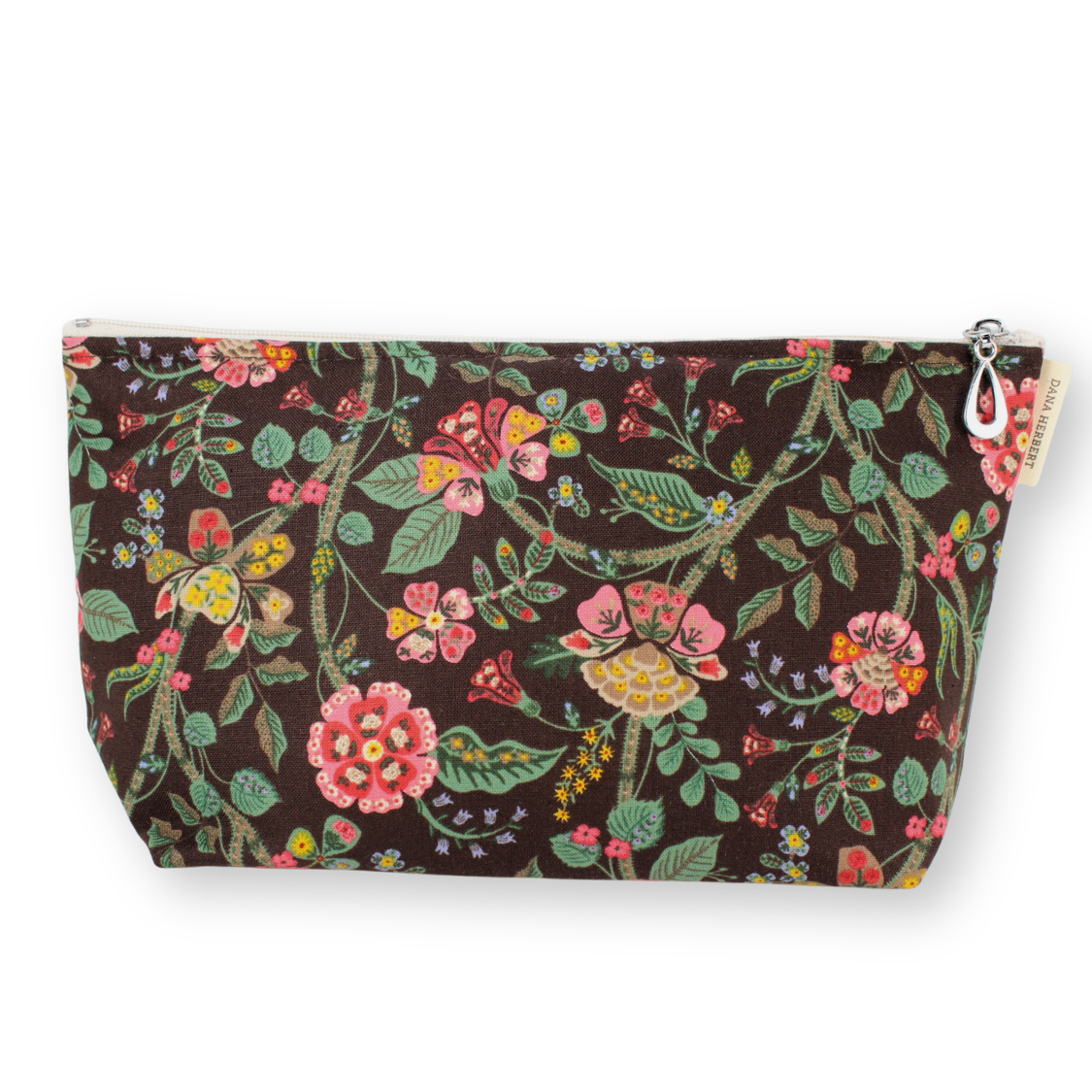 The Medium Makeup Bag | Lined Zip Pouch | Cotton