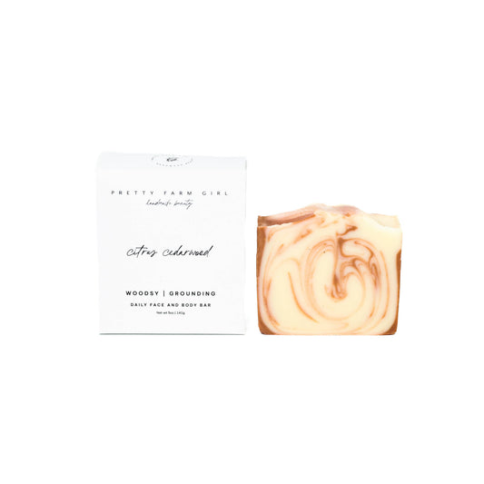 Citrus Cedarwood Handmade Tallow and Goat Milk Soap Bar
