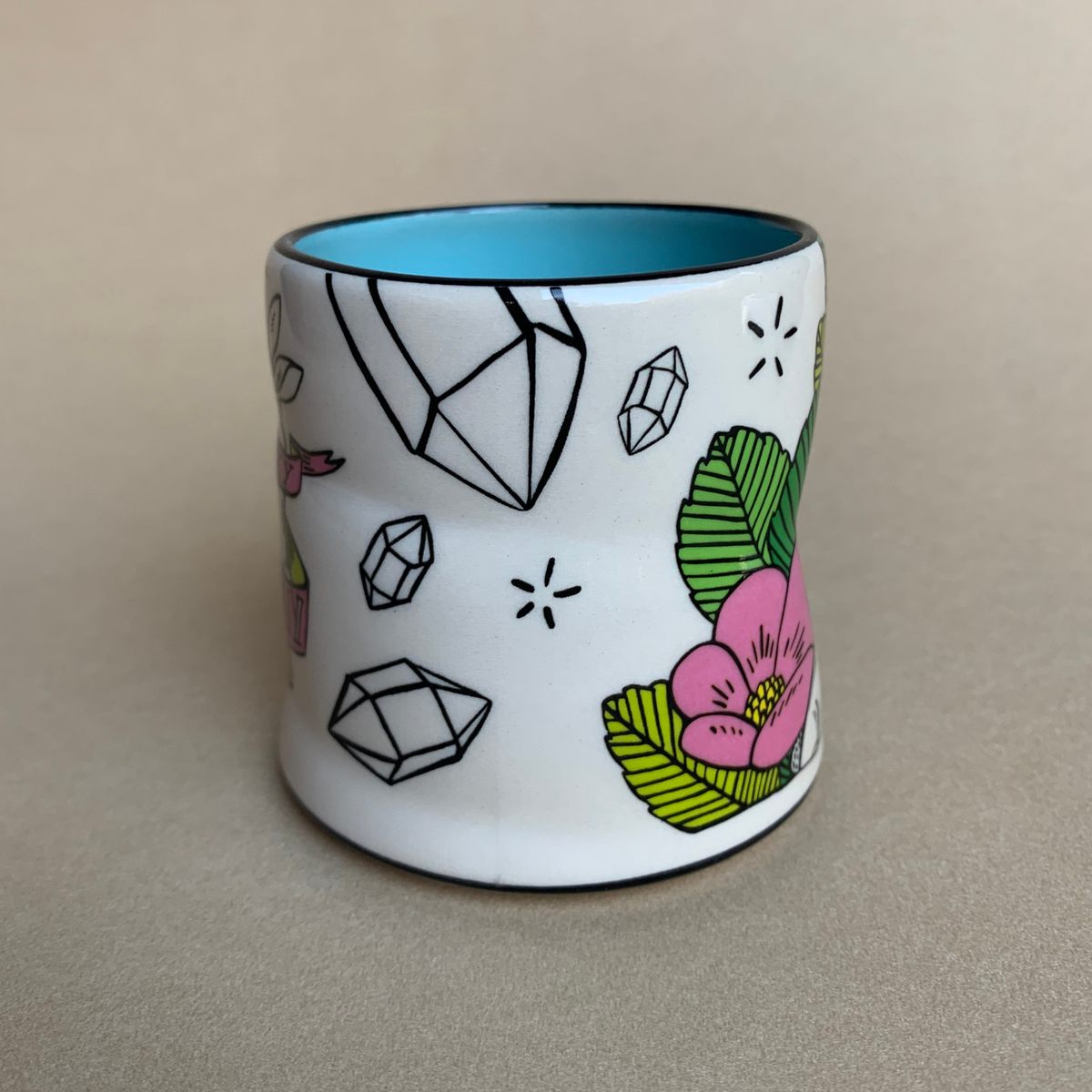 Lucky Bunny Cup - Medium Ceramic Christmas Holiday Mug