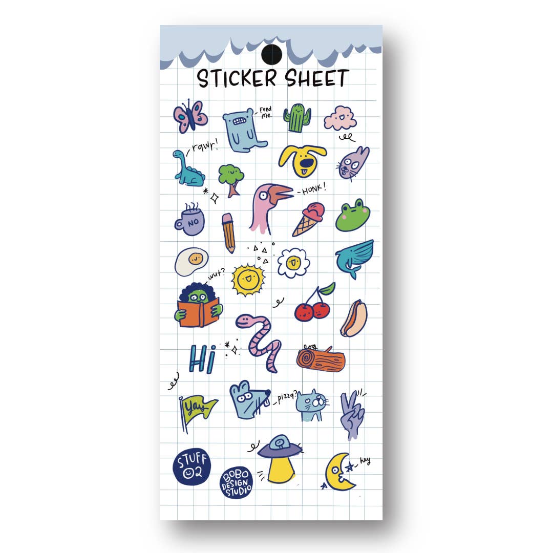 Stuff 02 - Clear Planner Sticker Sheet
