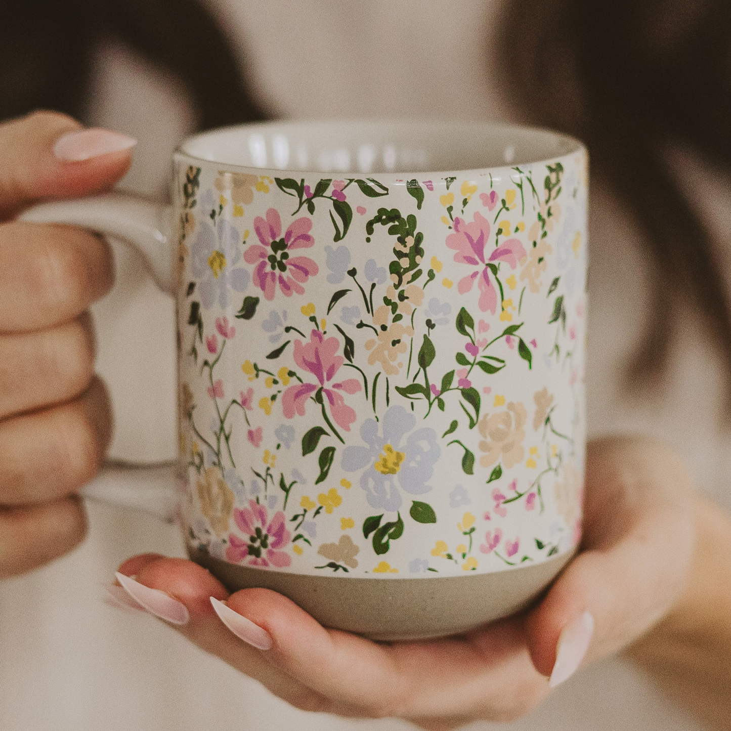 Pastel Floral - Stoneware Coffee Mug