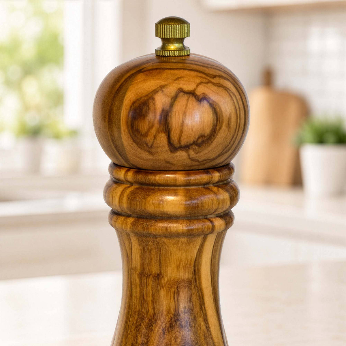 Rock & Branch® Olive Wood Refillable Pepper Grinder, 8-1/4"