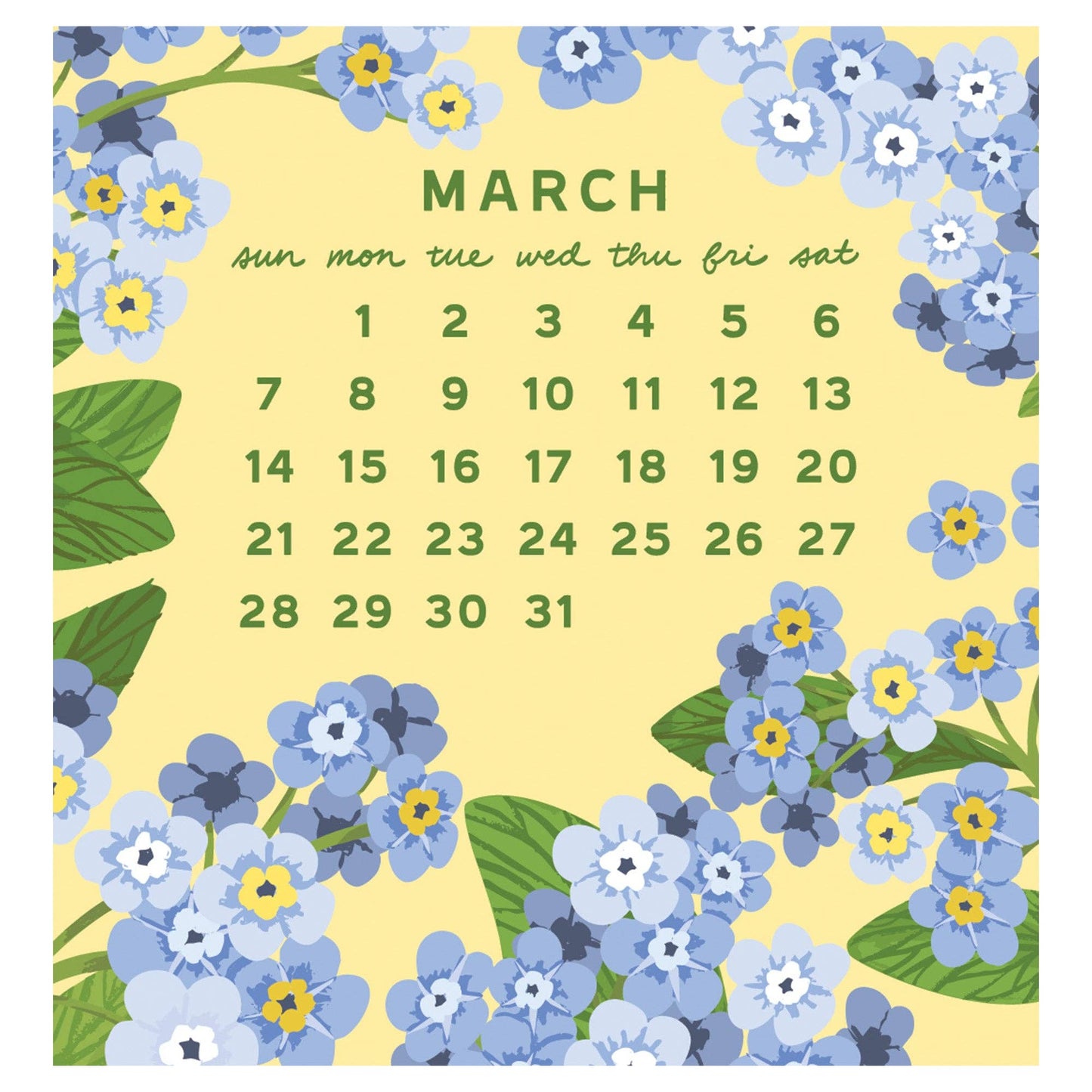 2027 Flower Power Mini Calendar