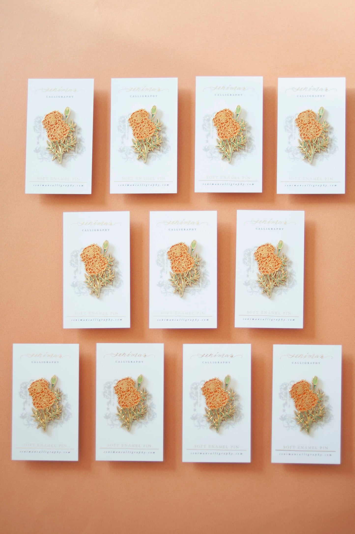 Marigold Enamel Pin
