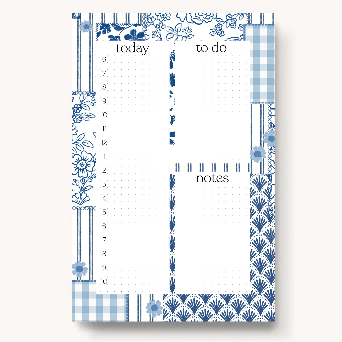 Floral Daily Planner Notepad