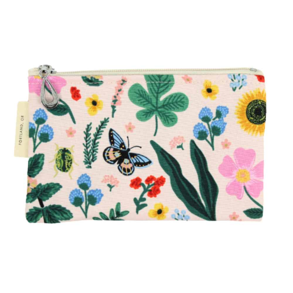 The Coin Purse | Small Zip Pouch | Metallic Cotton