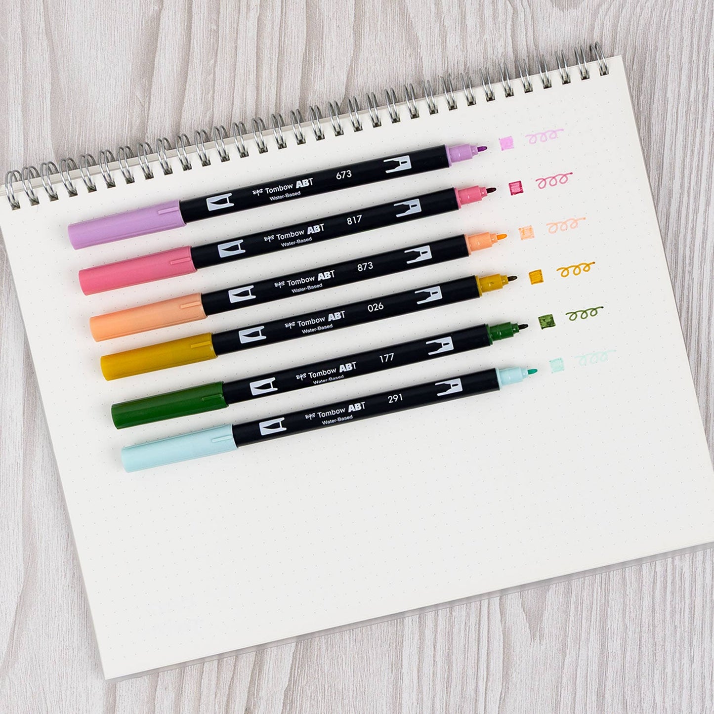Dual Brush Pen Art Markers, Teatime, 6-Pack