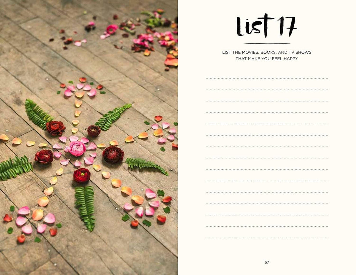 52 Lists for Happiness Journal (Guided Self-Love Journal)