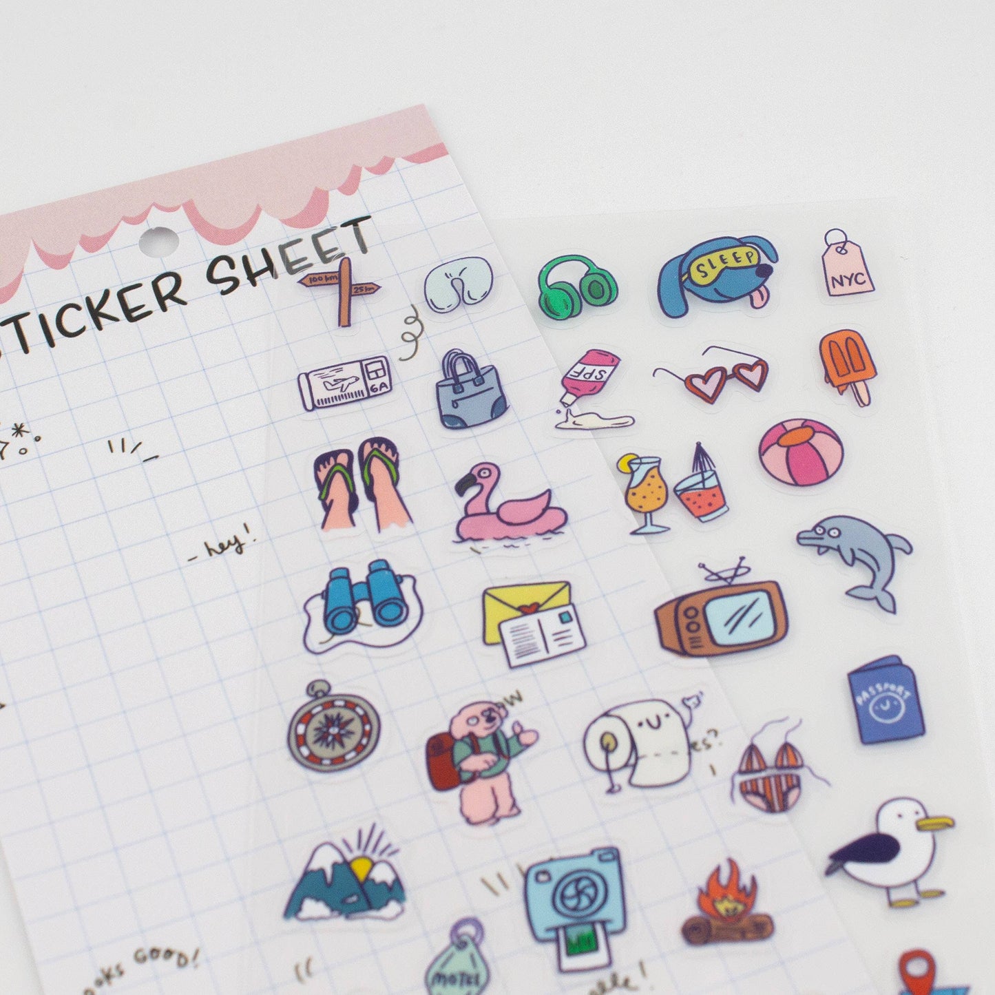 Travel 02 - Clear Planner Sticker Sheet