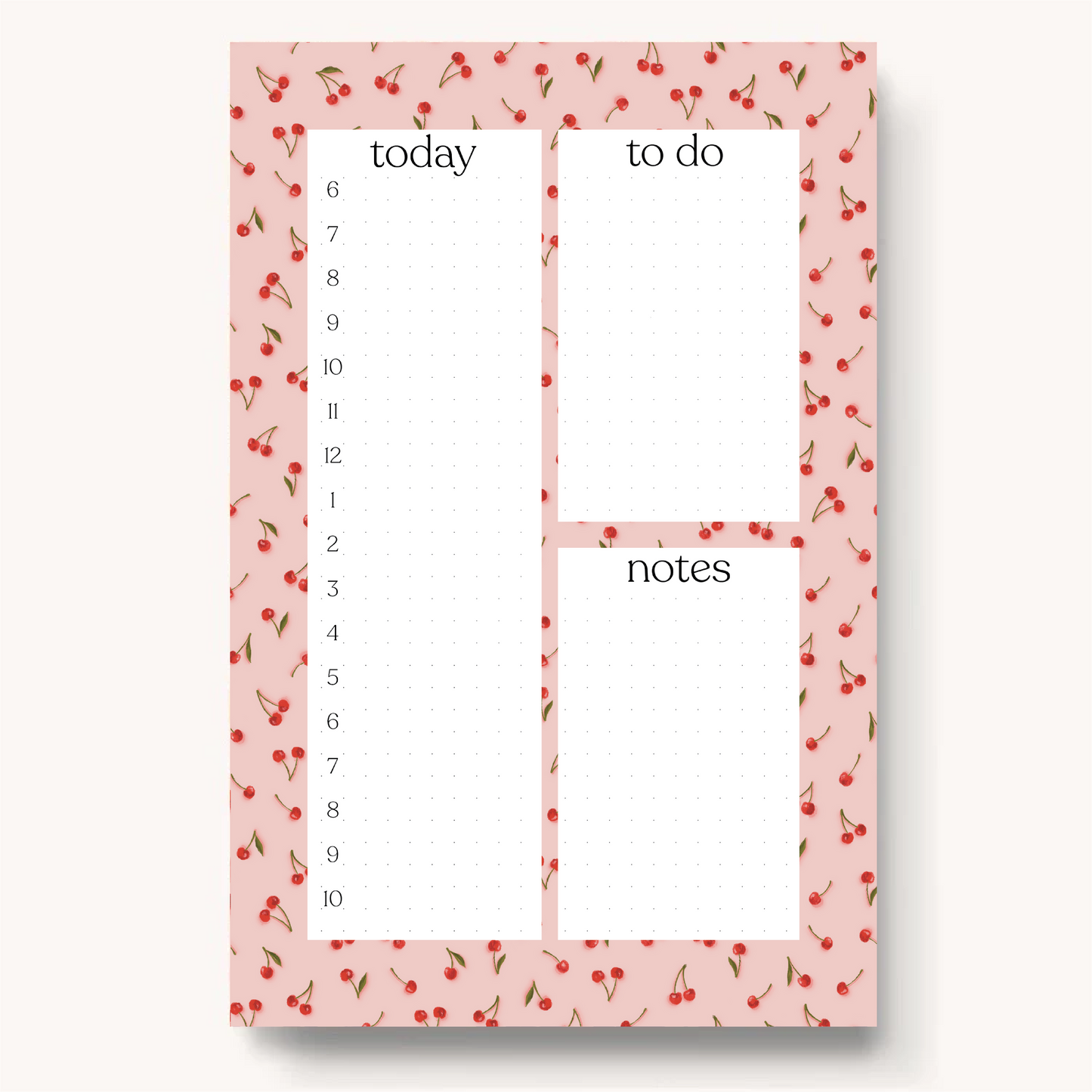 Floral Daily Planner Notepad
