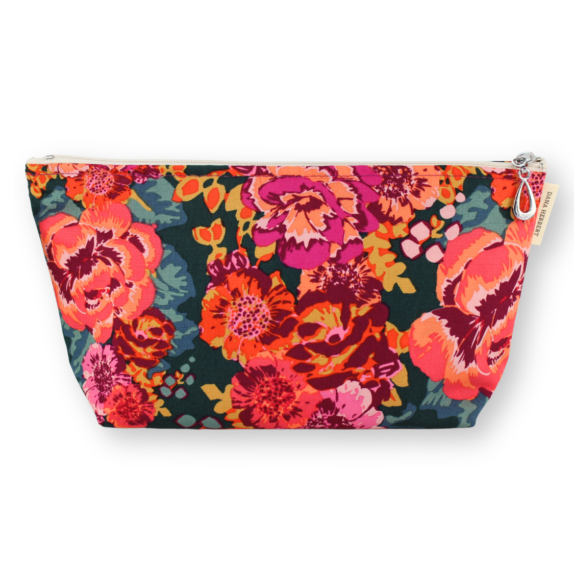 The Medium Makeup Bag | Lined Zip Pouch | Cotton