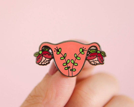 Blooming Uterus Enamel Pin - Feminist Girl Power Gift