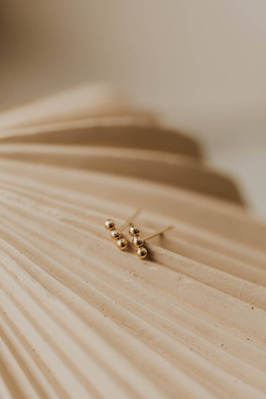 Triple Dot Studs | 14kt Gold Fill + Sterling Silver