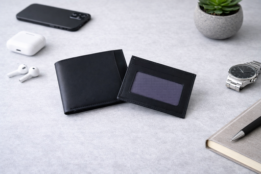 Leather Wallet with Card Holder, Bifold Kangaroo Wallet