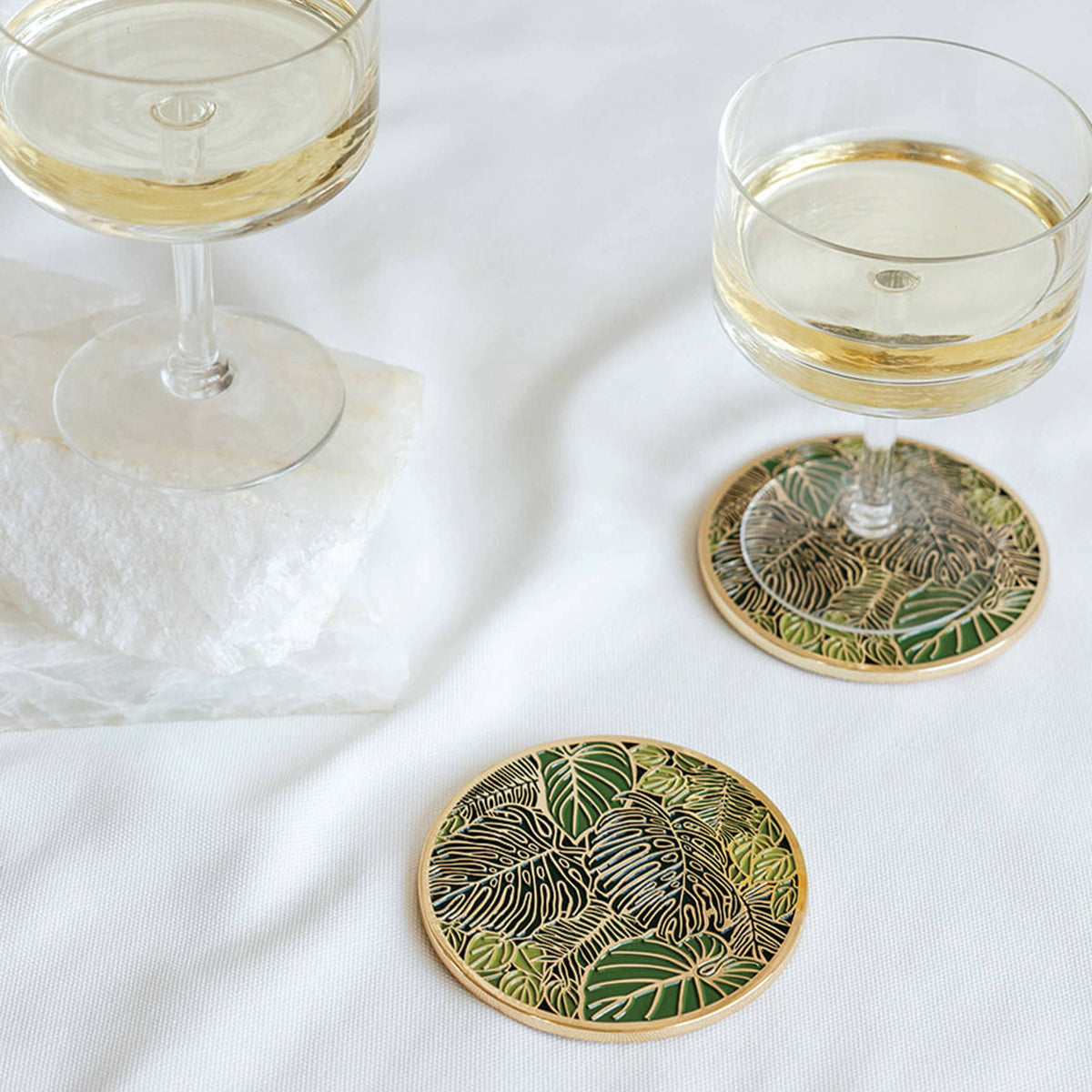 Lush Verte Gold Drink Coasters | Christmas + Hostess Gifts