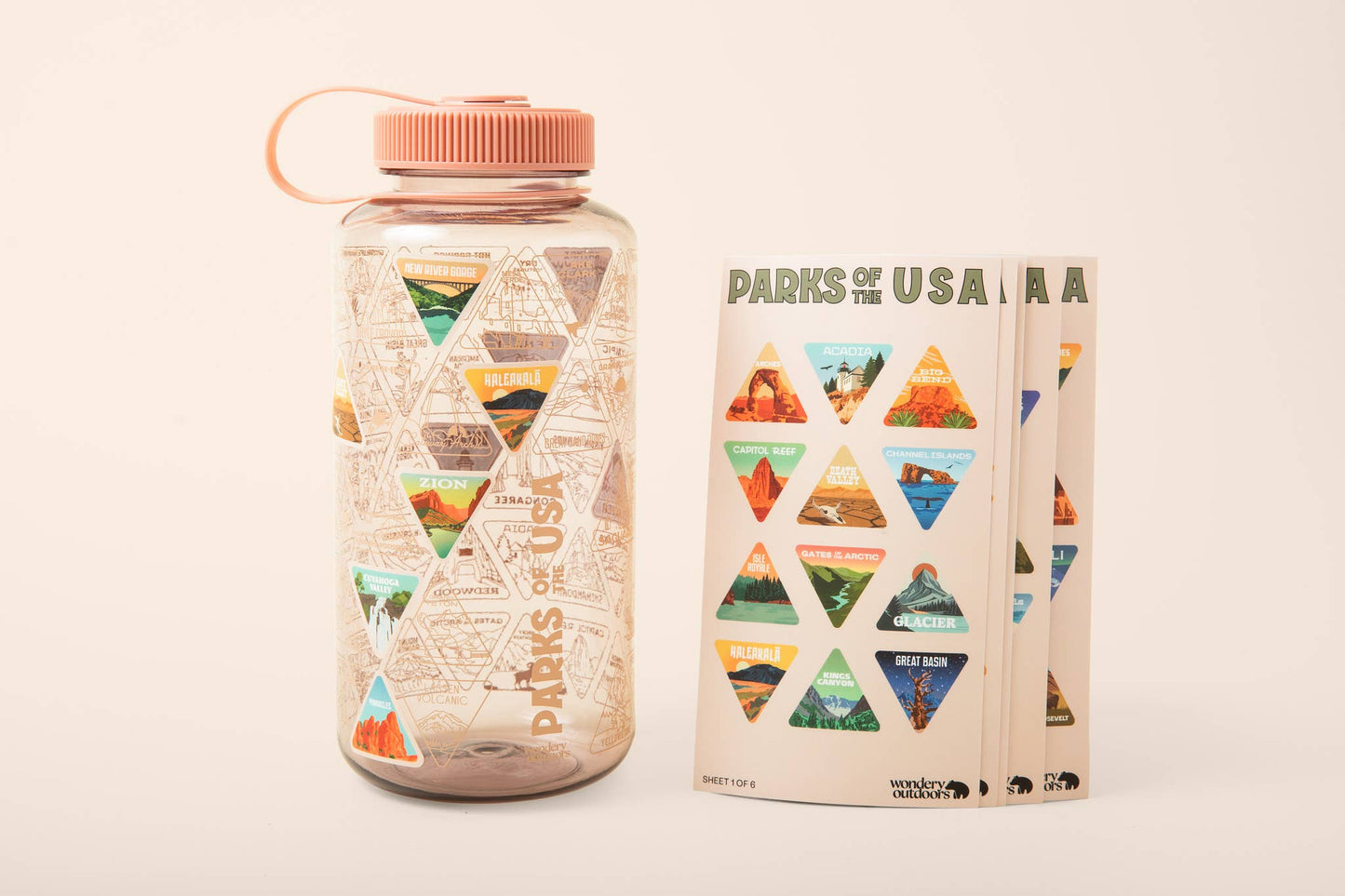 National Parks of the USA - Adventure Bucket List Bottle - 32oz, Plastic