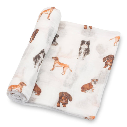 Muslin Swaddling Blanket - Dog