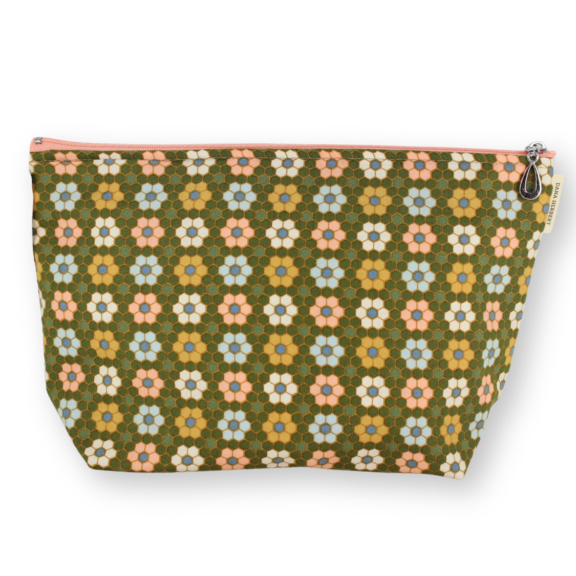 The Large Makeup Bag | Lined Zip Pouch | Cotton