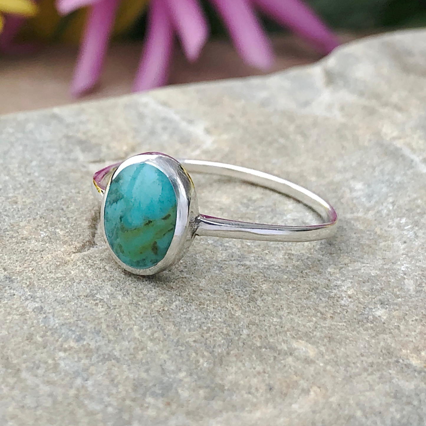 Small Oval Turquoise Ring