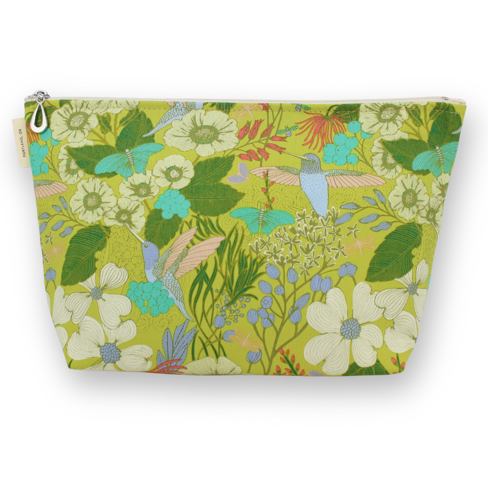 The Large Makeup Bag | Lined Zip Pouch | Cotton