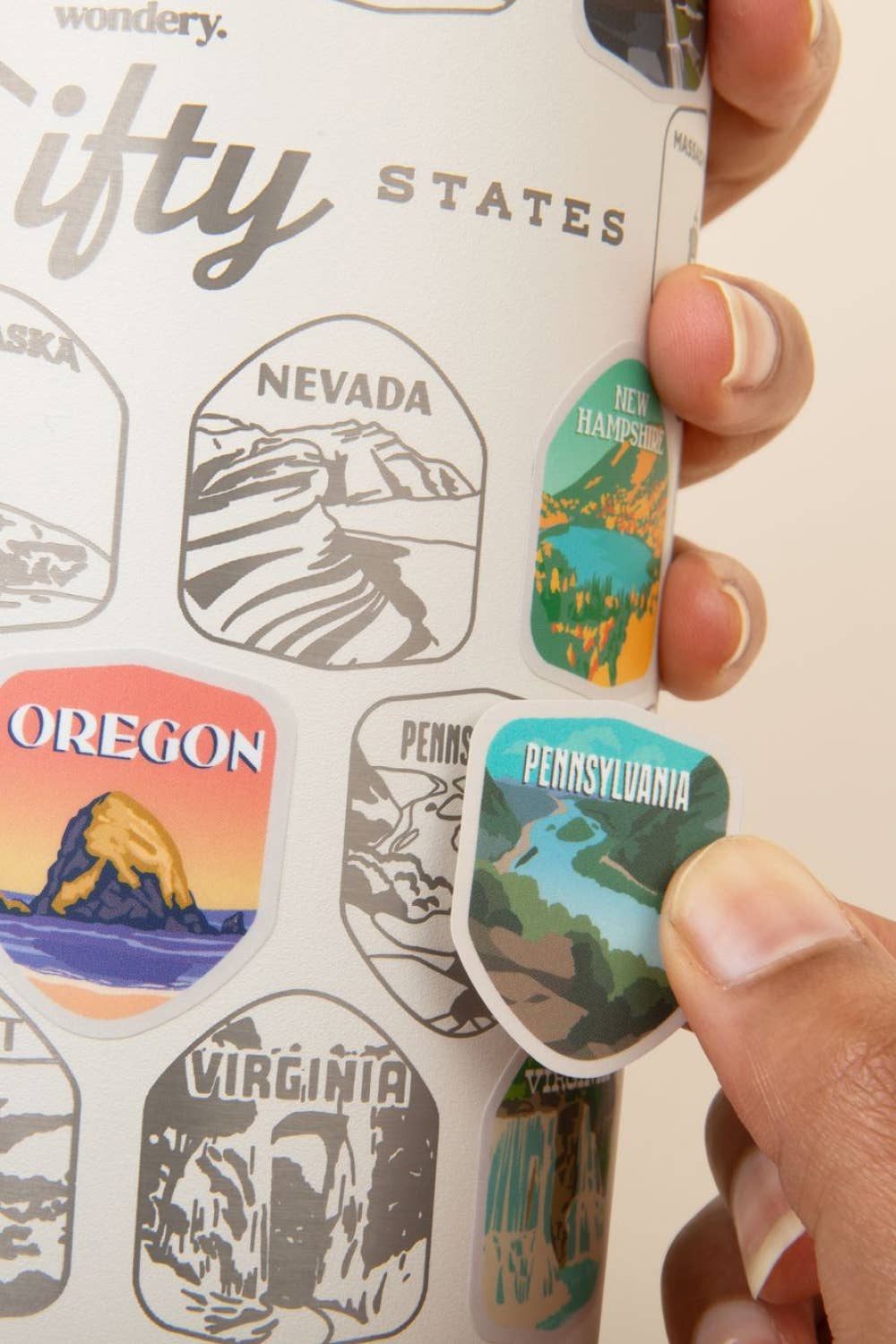 Fifty States Bucket List Bottle - Adventure Bucket List - 32oz Bottle