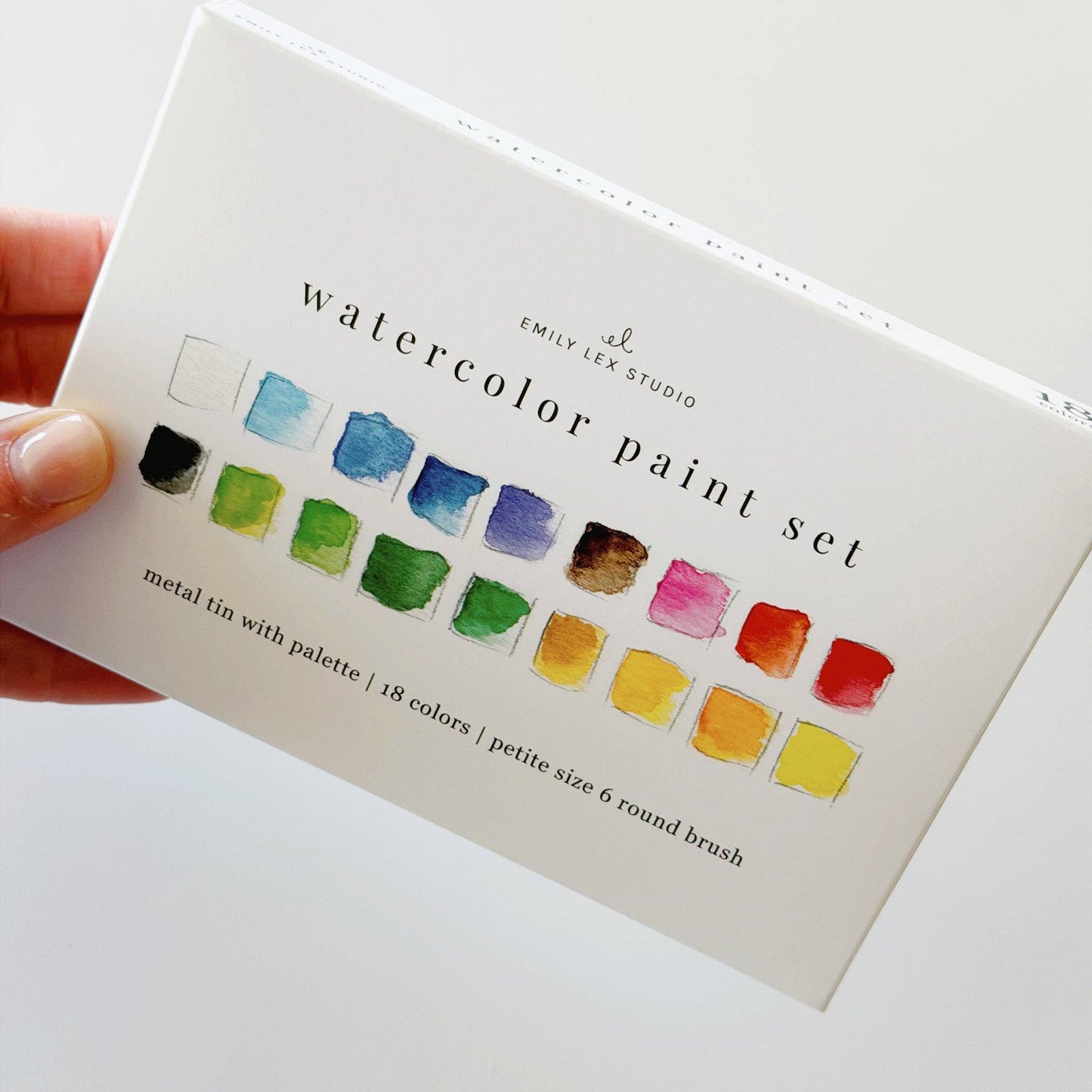 Watercolor paint set - 18 colors with mini brush