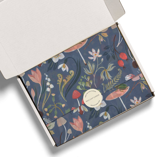 Forest Blue tissue paper
