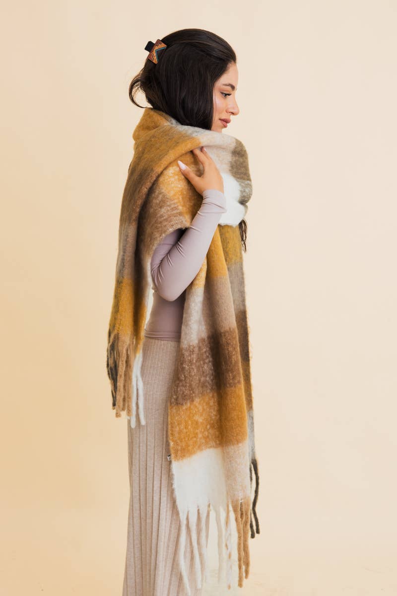 Cozy Breeze Oversized Fringe Scarf - Fall & Winter Essential