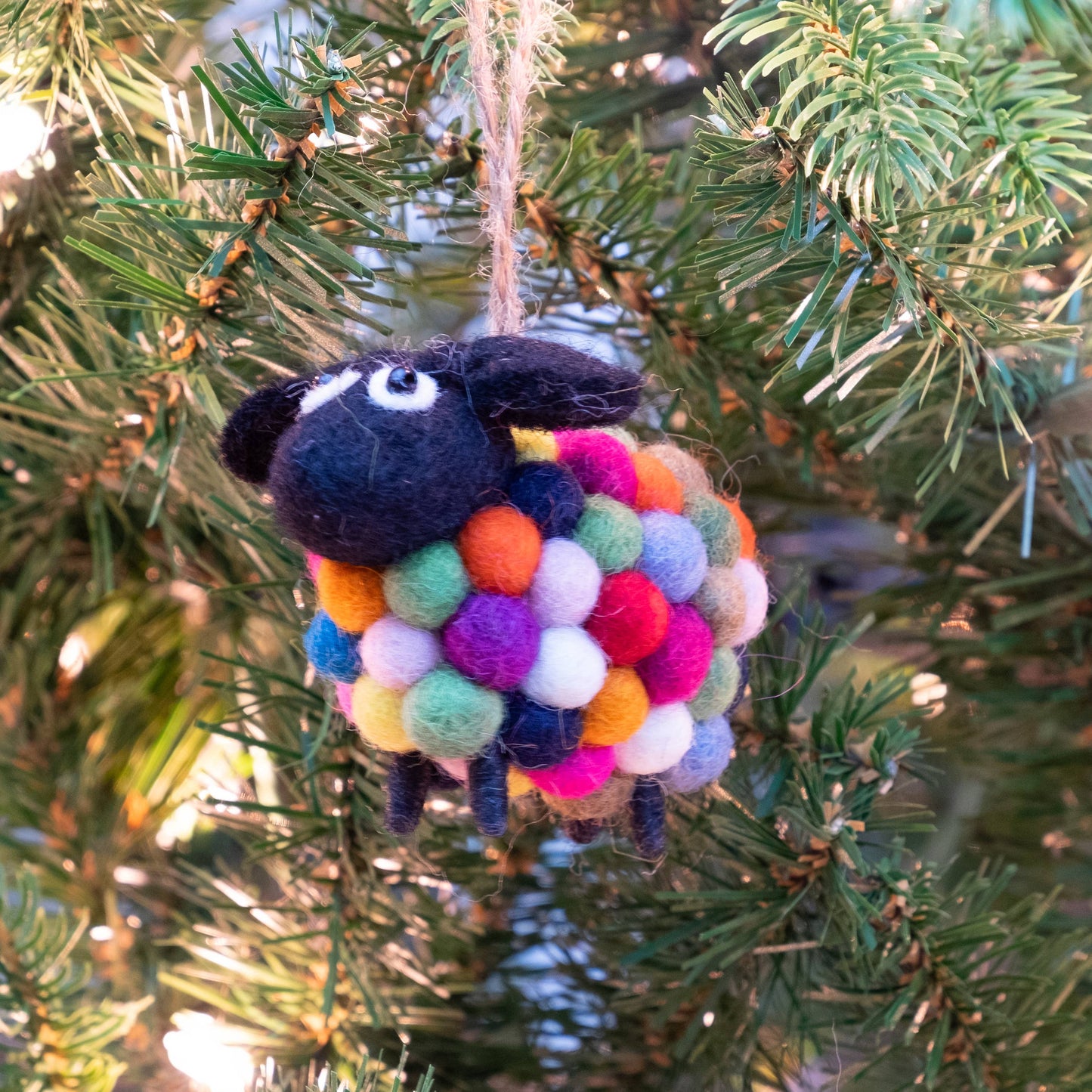 Ornament - Rainbow Ball Sheep