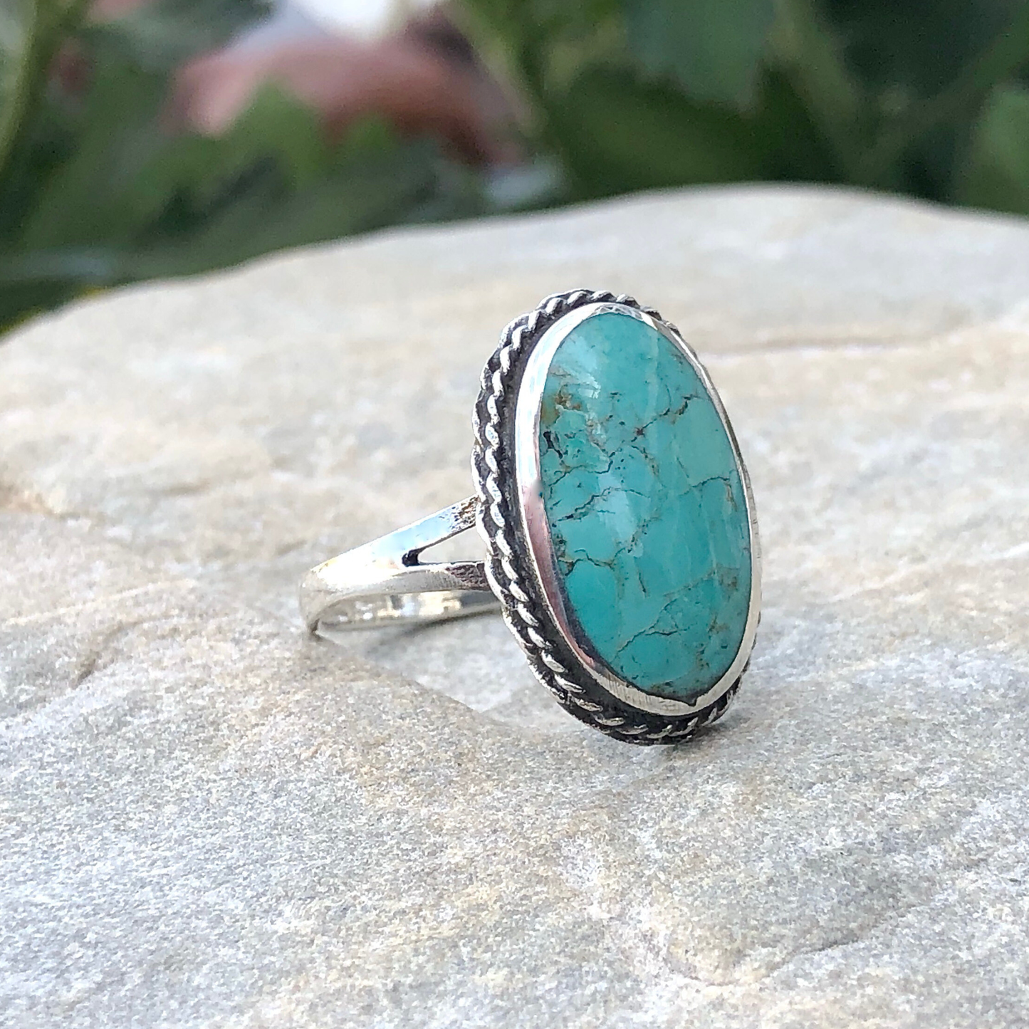 Large Oval Turquoise Ring