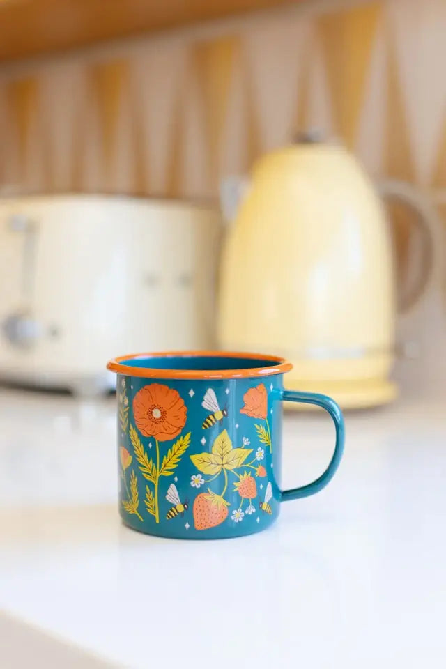 Enamel Coffee & Camp Mug | Garden Buzz
