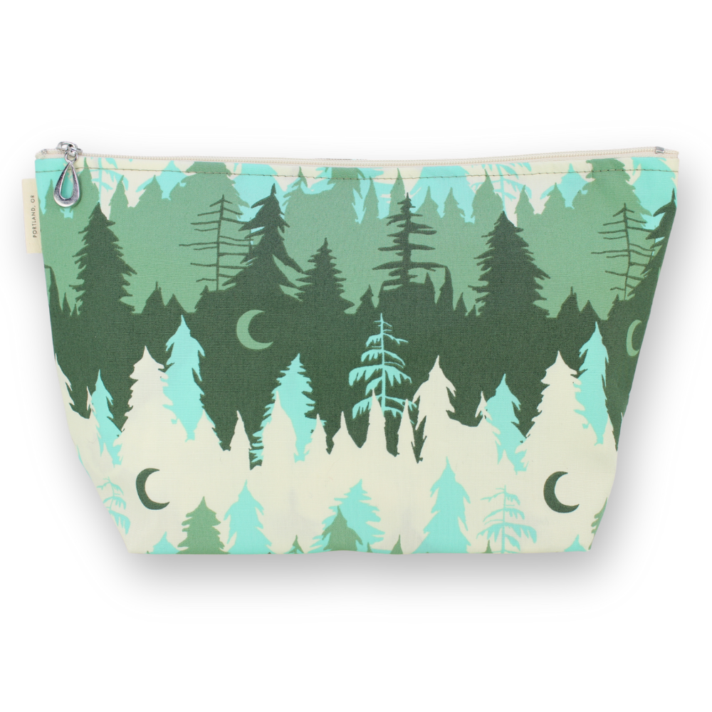 The Large Makeup Bag | Lined Zip Pouch | Cotton