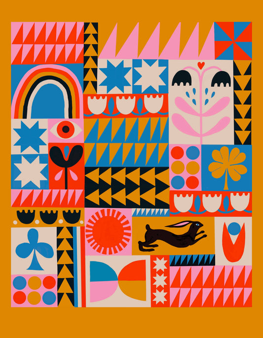 Art Print - Rabbit Quilt